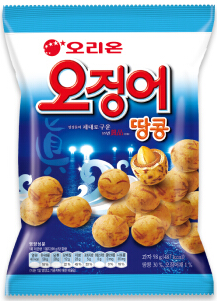 好丽友【花生夹心脆球】韩国进口鱿鱼味烤花生 98g